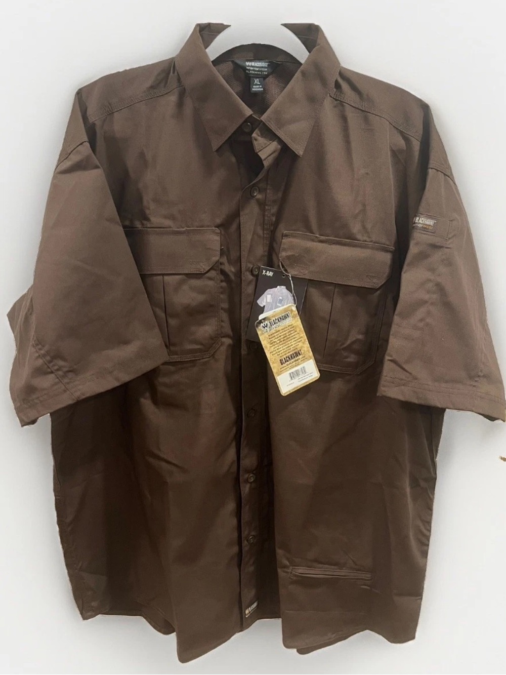 NWT Blackhawk Warrior Wear X-Ray Button Front Tactical Shirt XL Brown